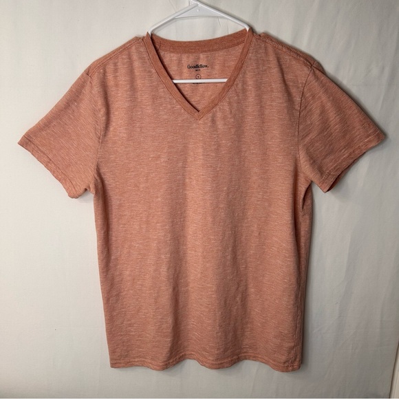 Goodfellow & Co Men’s V-Neck Tee in Warm Orange Standard Fit Short Sleeve M - Picture 8 of 10